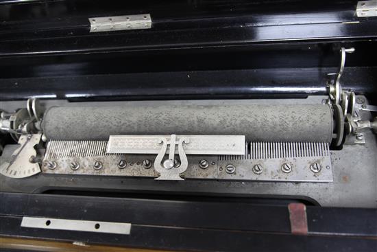 A 19th century Swiss Concerto Piccolo musical box, table case